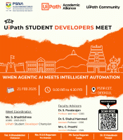 UiPath Student Developers Meet 2026 Technical Event Poster